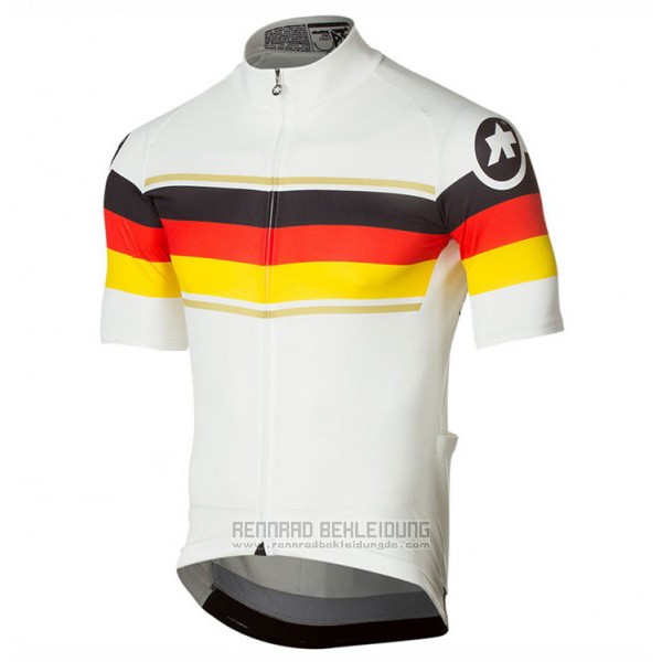 2017 Fahrradbekleidung Assos Champion Deutschland Trikot Kurzarm und Tragerhose